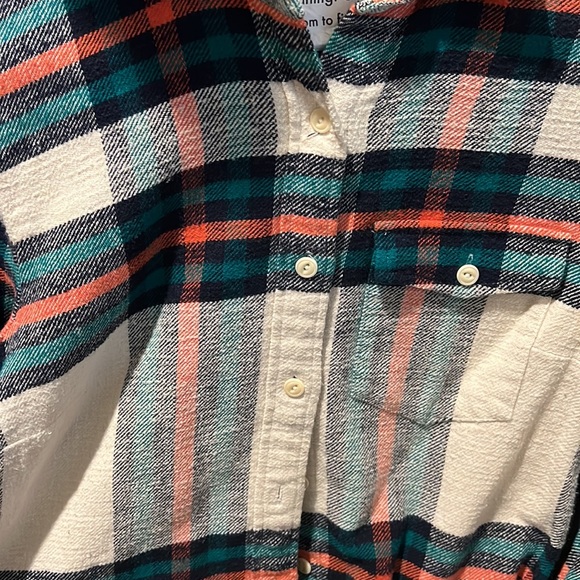 RARE Jcrew Retail Rock Salt Plaid Flannel Boy Shirt - 00 - Picture 4 of 7